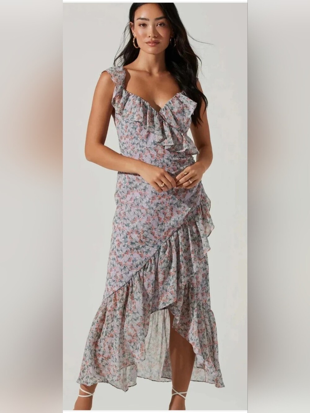 NWOT!ASTR Anthro Boho Floral Mahalia Formal Summer Midi Cottagecore Dress Small